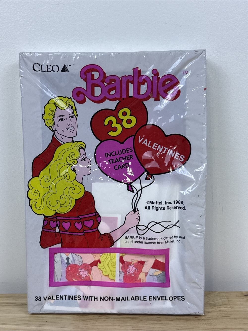 Vintage 1988 Barbie Valentine’s Day Cards -38 Cards- NOS SEALED Mattel Cleo